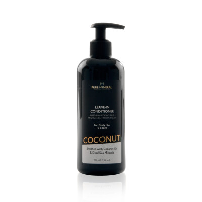 Après-shampoing minéral pur sans rinçage pour cheveux bouclés avec huile de coco 350 ml