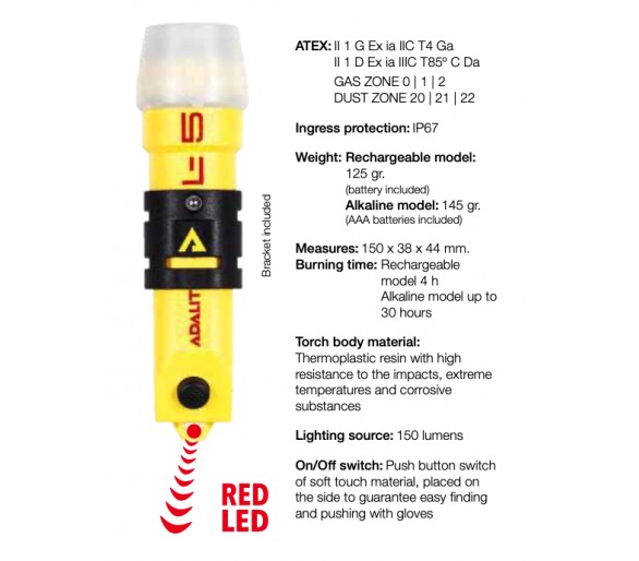 ADALIT L5R POWER flashlight for potentially explosive atmospheres