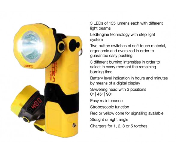 ADALIT L-3000 POWER safety flashlight with 12V charger