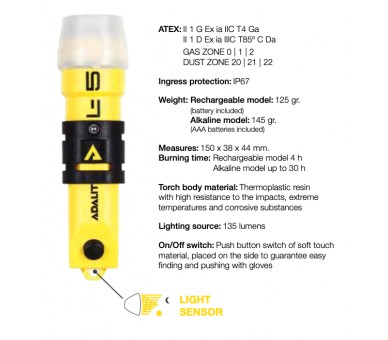 Linterna ADALIT L5R + PLUS para zonas peligrosas