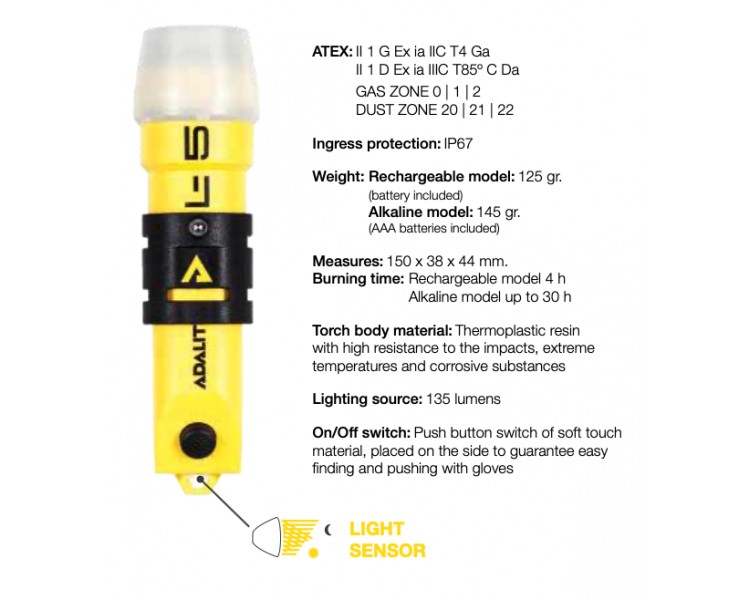 ADALIT L5R + PLUS Taschenlampe für explosionsgefährdete Bereiche