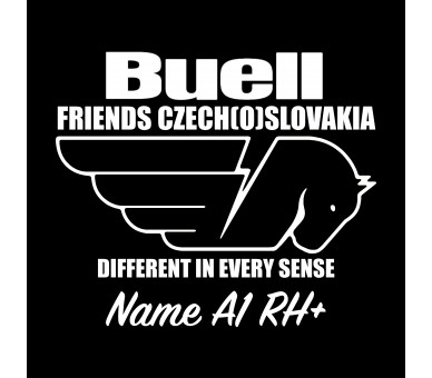 Patch Buellfriends Czech (o) Slovakia club ovale 12 cm avec nom