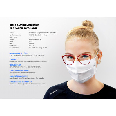 Maschera protettiva in tessuto a 2 strati