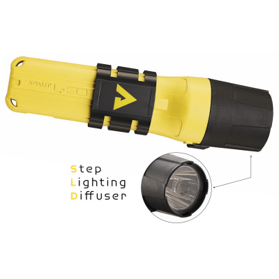 ADALIT L20 Taschenlampe für Gefahrenbereiche mit Helmhalter