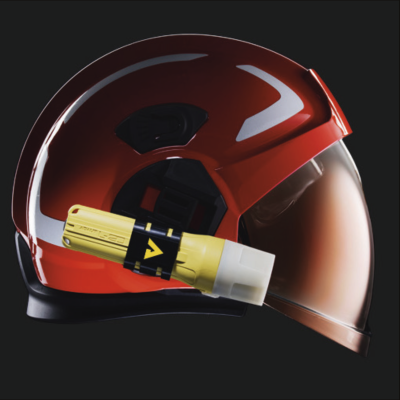 Lampe torche ADALIT L20 pour zones dangereuses avec support pour casque