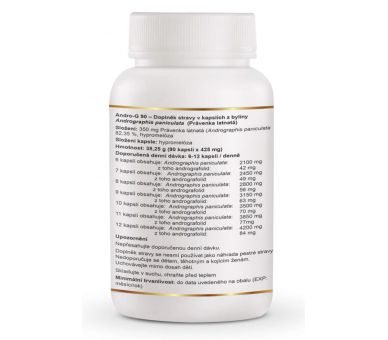 Andro-G 90 - 90 gélules x 350 mg