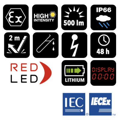 Lampe de sécurité ADALIT L-5000 ZO F