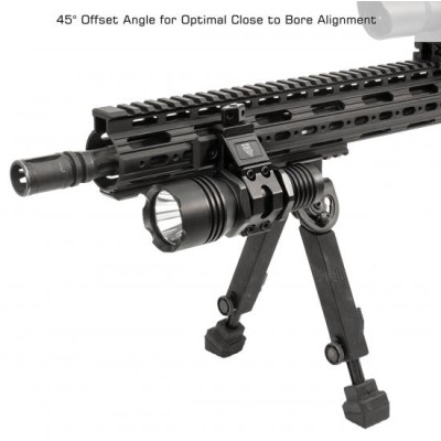 Side mount on UTG Picatinny flashlight (flashlight diameter 22mm, 25.4mm, 27mm)