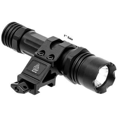 Bočná montáž na baterke UTG Picatinny (priemer baterky 22mm, 25,4mm, 27mm)