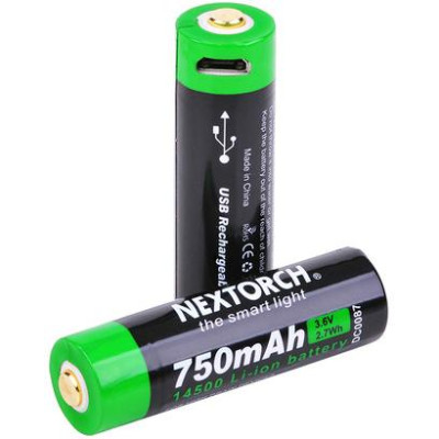 Nabíjateľná batéria Nextorch 14500 Li-Ion 750mAh