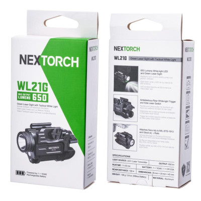 Torcia pistola Nextorch WL21G con laser