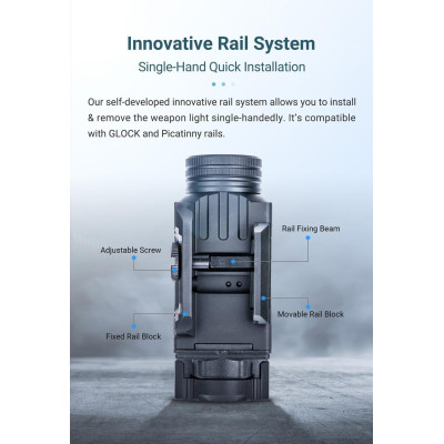 Torcia pistola Nextorch WL21G con laser