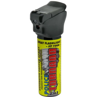 Pepper spray with flashlight SHELF TORNADO 63 ml